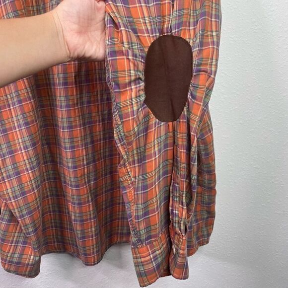 Polo Ralph Lauren Plaid Shirt Button Up Elbow Patches Long Sleeve 2XL XXL - Picture 6 of 8